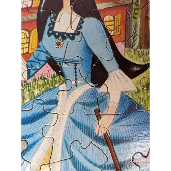 Vintage HG Toys Snow White Round 75 Piece Jigsaw Puzzle in Can 12” - Picture 10 of 16